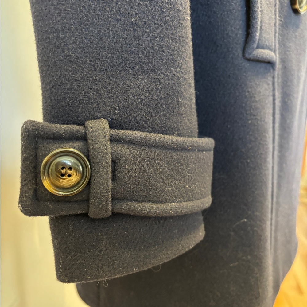 Boden Navy Double-Breasted Wool Pea Coat - Picture 7 of 8